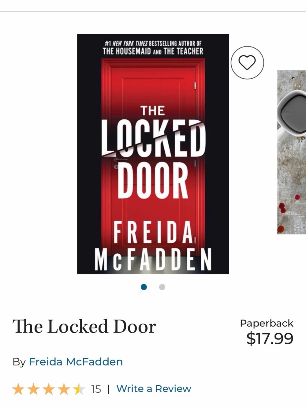 Barnes & Noble Red and Black 'The Locked Door' Graphic Art Print